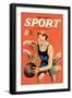 Sport Story Magazine: Stiff Competition-null-Framed Art Print