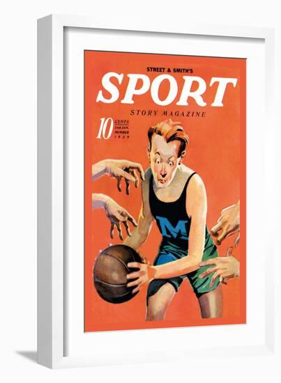 Sport Story Magazine: Stiff Competition-null-Framed Art Print