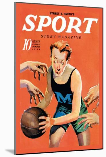 Sport Story Magazine: Stiff Competition-null-Mounted Art Print