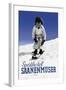 Sporthotel Saanenmoser: Little Girl Skiing-Armin Reiber-Framed Art Print