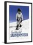 Sporthotel Saanenmoser: Little Girl Skiing-Armin Reiber-Framed Art Print