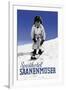 Sporthotel Saanenmoser: Little Girl Skiing-Armin Reiber-Framed Art Print