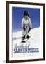 Sporthotel Saanenmoser: Little Girl Skiing-Armin Reiber-Framed Art Print