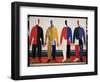 Sportifs (Sportsmen). Qatre Hommes Portrant Des Tenues De Sport Tres Colorees. Peinture De Kasimir-Kazimir Severinovich Malevich-Framed Giclee Print