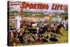 "Sporting Life" poster, 1898-American School-Stretched Canvas