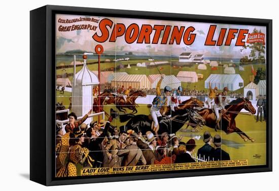 "Sporting Life" poster, 1898-American School-Framed Stretched Canvas