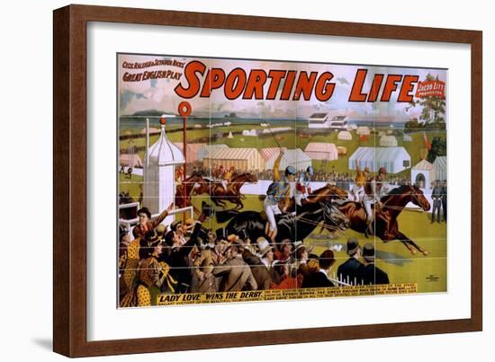 "Sporting Life" poster, 1898-American School-Framed Giclee Print