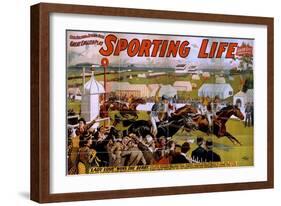 "Sporting Life" poster, 1898-American School-Framed Giclee Print