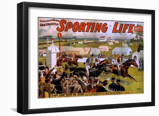 "Sporting Life" poster, 1898-American School-Framed Giclee Print