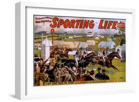 "Sporting Life" poster, 1898-American School-Framed Giclee Print