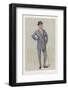 Sporting Major Eustace Loder in a Double-Breasted Pin- Stripe Suit with Trousers That Taper-Spy (Leslie M. Ward)-Framed Photographic Print