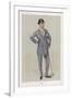 Sporting Major Eustace Loder in a Double-Breasted Pin- Stripe Suit with Trousers That Taper-Spy (Leslie M. Ward)-Framed Photographic Print