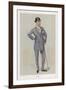 Sporting Major Eustace Loder in a Double-Breasted Pin- Stripe Suit with Trousers That Taper-Spy (Leslie M. Ward)-Framed Photographic Print