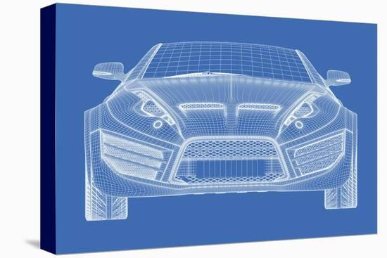 Sports Car Blueprint for Concept Car-Misha-Stretched Canvas