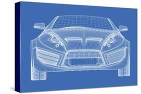 Sports Car Blueprint for Concept Car-Misha-Stretched Canvas