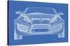 Sports Car Blueprint for Concept Car-Misha-Stretched Canvas