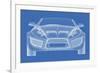 Sports Car Blueprint for Concept Car-Misha-Framed Art Print