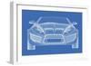 Sports Car Blueprint for Concept Car-Misha-Framed Art Print