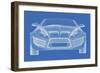 Sports Car Blueprint for Concept Car-Misha-Framed Premium Giclee Print