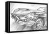 Sports Car Study II-Ethan Harper-Framed Stretched Canvas