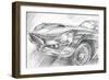 Sports Car Study II-Ethan Harper-Framed Art Print