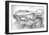 Sports Car Study II-Ethan Harper-Framed Art Print