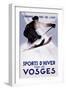 Sports d'Hiver dans les Vosges-Lucien Serre-Framed Art Print