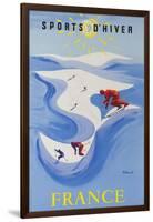 Sports D'Hiver, France, French Travel Poster Winter Sports-null-Framed Giclee Print