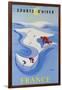 Sports D'Hiver, France, French Travel Poster Winter Sports-null-Framed Giclee Print