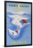 Sports D'Hiver, France, French Travel Poster Winter Sports-null-Framed Giclee Print