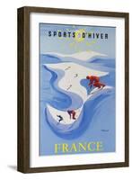 Sports D'Hiver, France, French Travel Poster Winter Sports-null-Framed Giclee Print