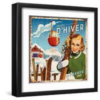 Sports d'hiver-Bruno Pozzo-Framed Art Print