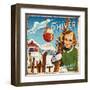 Sports d'hiver-Bruno Pozzo-Framed Art Print