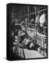 Sports Fans Attending Baseball Game at Ebbets Field-Ed Clark-Framed Stretched Canvas