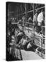 Sports Fans Attending Baseball Game at Ebbets Field-Ed Clark-Stretched Canvas