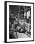 Sports Fans Attending Baseball Game at Ebbets Field-Ed Clark-Framed Photographic Print