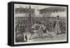 Sports in Japan, a Wrestling Match-null-Framed Stretched Canvas