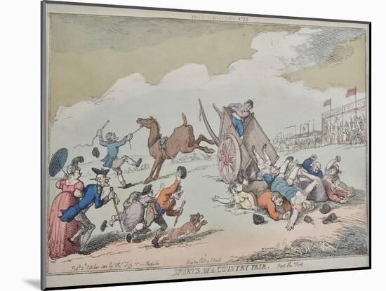 Sports of a Country Fair, 1810-Thomas Rowlandson-Mounted Giclee Print