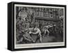 Sports on Board a Transport, a Blindfold Boxing Match-William Small-Framed Stretched Canvas