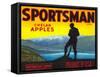 Sportsman Apple Label - Chelan, WA-Lantern Press-Framed Stretched Canvas