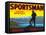 Sportsman Apple Label - Chelan, WA-Lantern Press-Framed Stretched Canvas