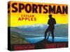 Sportsman Apple Label - Chelan, WA-Lantern Press-Stretched Canvas