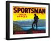 Sportsman Apple Label - Chelan, WA-Lantern Press-Framed Art Print