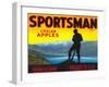 Sportsman Apple Label - Chelan, WA-Lantern Press-Framed Art Print