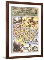 Sportsman Calendar and Map-null-Framed Art Print