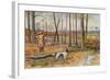 Sportsman with His English Setters Hunting Woodcock, Circa 1900-null-Framed Giclee Print