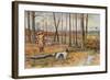 Sportsman with His English Setters Hunting Woodcock, Circa 1900-null-Framed Giclee Print