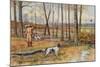 Sportsman with His English Setters Hunting Woodcock, Circa 1900-null-Mounted Giclee Print