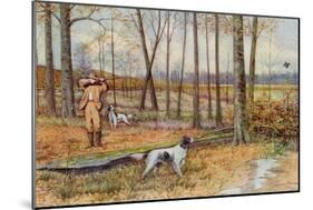 Sportsman with His English Setters Hunting Woodcock, Circa 1900-null-Mounted Giclee Print