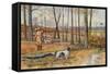 Sportsman with His English Setters Hunting Woodcock, Circa 1900-null-Framed Stretched Canvas